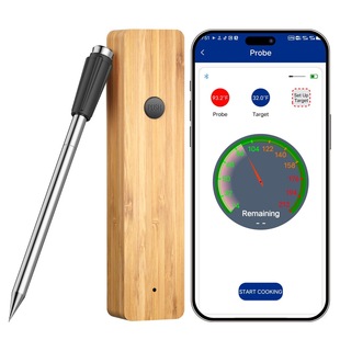 Cross-Border Probe Smart Wireless Bluetooth Barbecue Thermometer Waterproof Bbq Kitchen Food Thermometer Barbecue Temperature