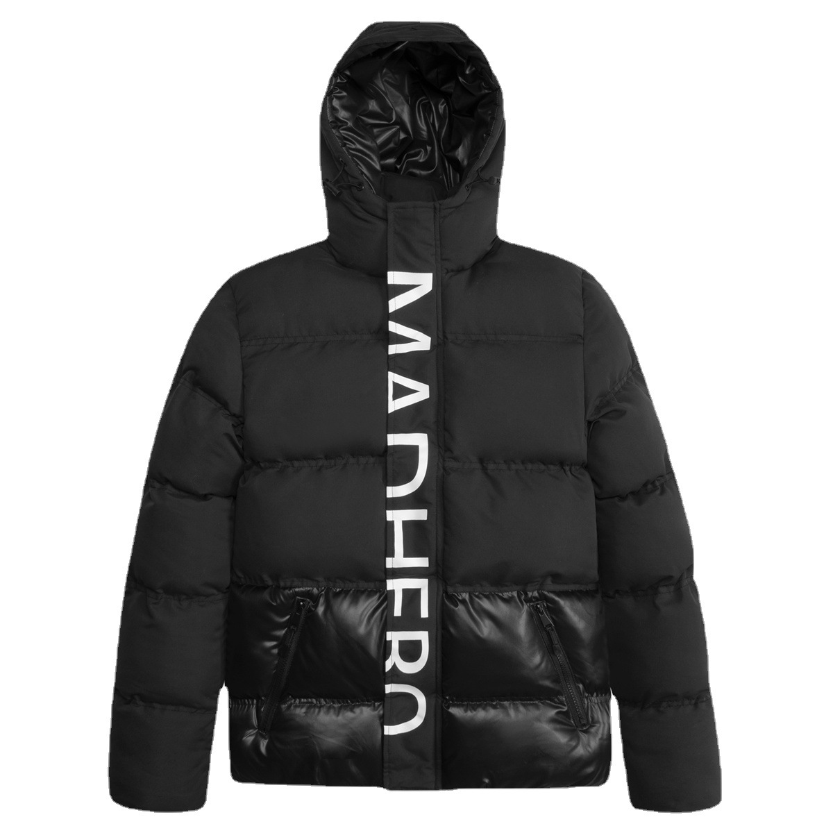 Amazon Abrigo acolchado de algodón para hombres con capucha impreso suelto de mediana edad Nuevo Abrigo acolchado de algodón para hombres más tamaño