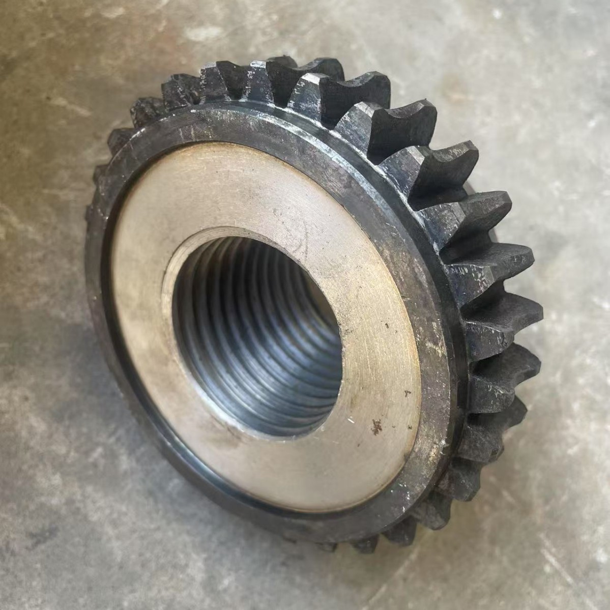 6模平齿轮圆柱形直齿国标现货 高频淬火加工内孔45号钢平齿轮