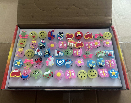 Glitter soft rubber ring Glowing ring Glowing finger lamp Glitter finger lamp Glitter toy street stall wholesale