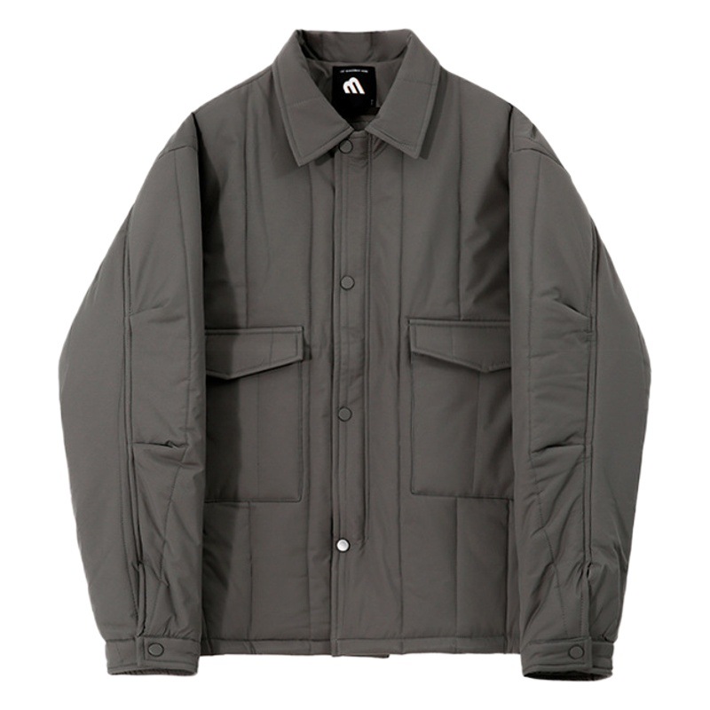 MYQ solapa Abrigo acolchado de algodón para hombres Otoño e Invierno engrosado Abrigo acolchado de algodón estilo coreano nicho de moda ropa de trabajo chaqueta acolchada de algodón
