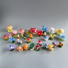 森林造景微景观仿真蘑菇摆件diy奶油胶车载停车牌桌面装饰品配件