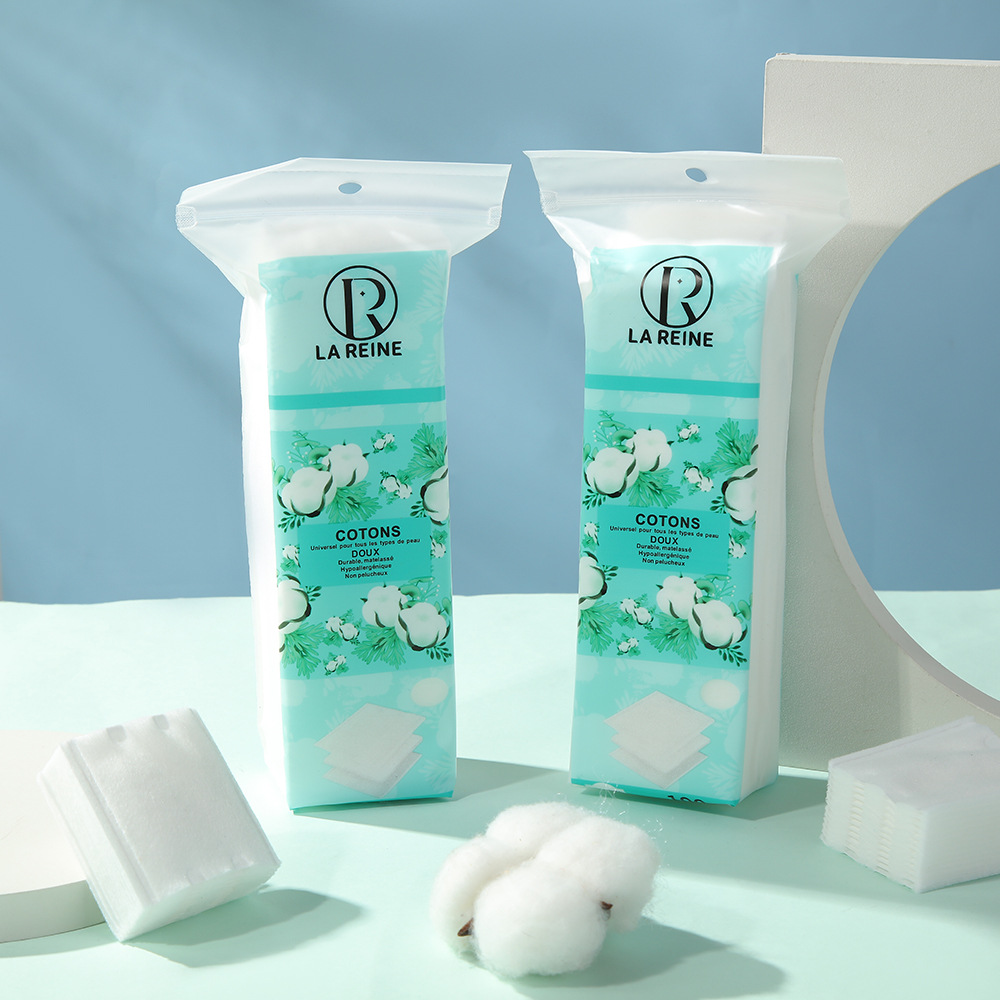 Comercio exterior bolsa de algodón maquillaje viaje portátil pequeño no tejido 100 piezas bolsa de algodón intercalado de tres capas de algodón desmaquillaje cuidado de la piel