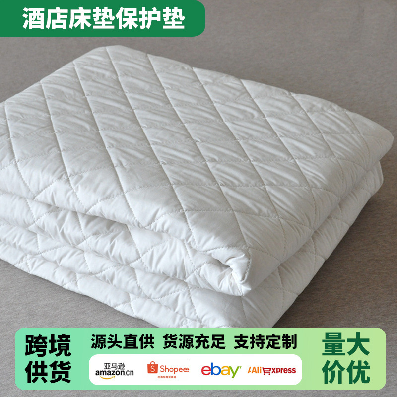 Wholesale hotel mattress protector hotel polyester cotton padded quilted cleaning mat polyester cotton quilted mattress wholesale