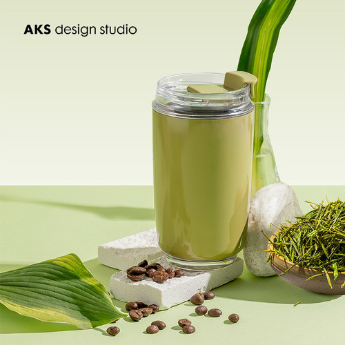 AKS coffee cup, high-looking 316 stainless steel liner, accompanying polar cup, simple car-mounted long-lasting thermal insulation gift