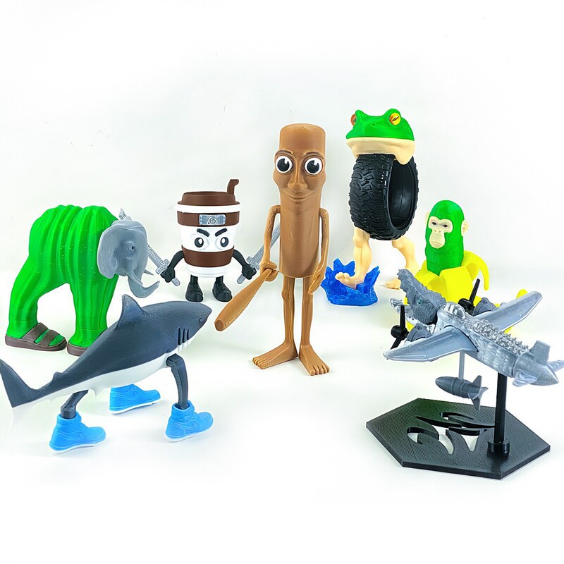 Wooden Stick Figures, All Kinds of Foreign American Mythical Creatures, Blind Box Figurines, Fusion Monster Toys, Mythical Beast Dolls