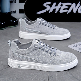 Men's Shoes Autum 2025 New Sports Casual Cloth Shoes Men's Work Canvas Men's Linen Flats Shoes
