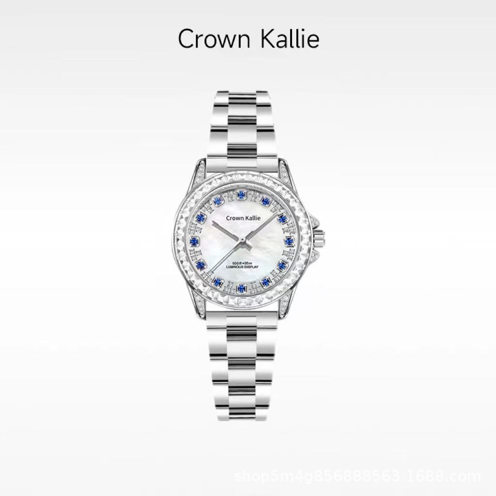 Crown Kallie [Ice Heart Goddess] Yunbei Series Sapphire Fully Automatic Women's Watch Ck8138