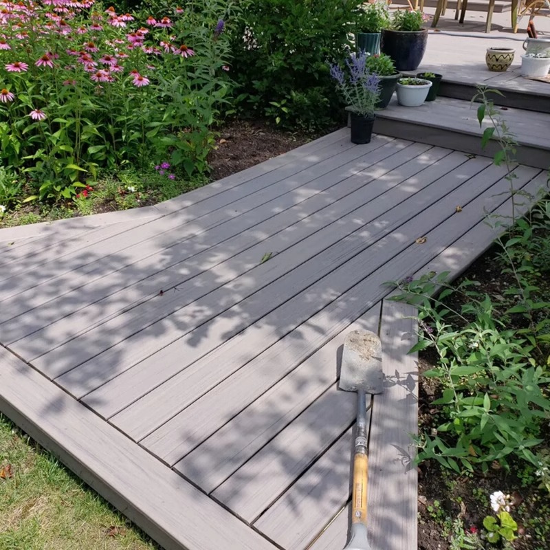 Tarima de Madera Plástica para Parques, con Orificios Redondos y Cuadrados, para Jardín, Ingeniería, Patio, Balcón, Anticorrosiva