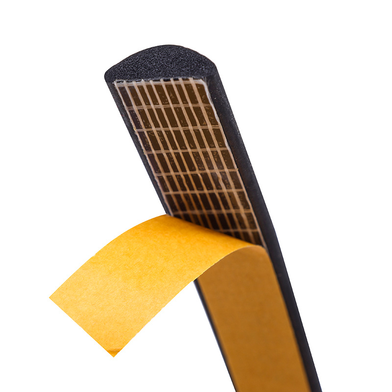 三元乙丙D型自粘发泡条半圆阻燃海绵密封胶条机箱机柜EPDM橡胶条