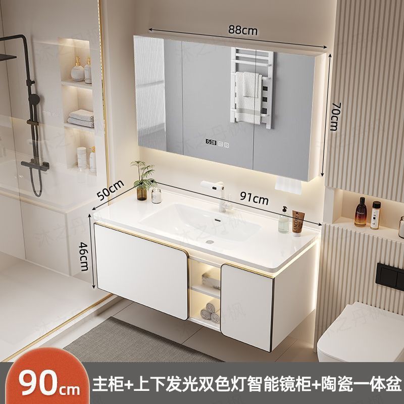 25 años de luz de la luna blanca nueva bañera de cerámica gabinete de baño combinado lavabo de cerámica lavabo gabinete de baño