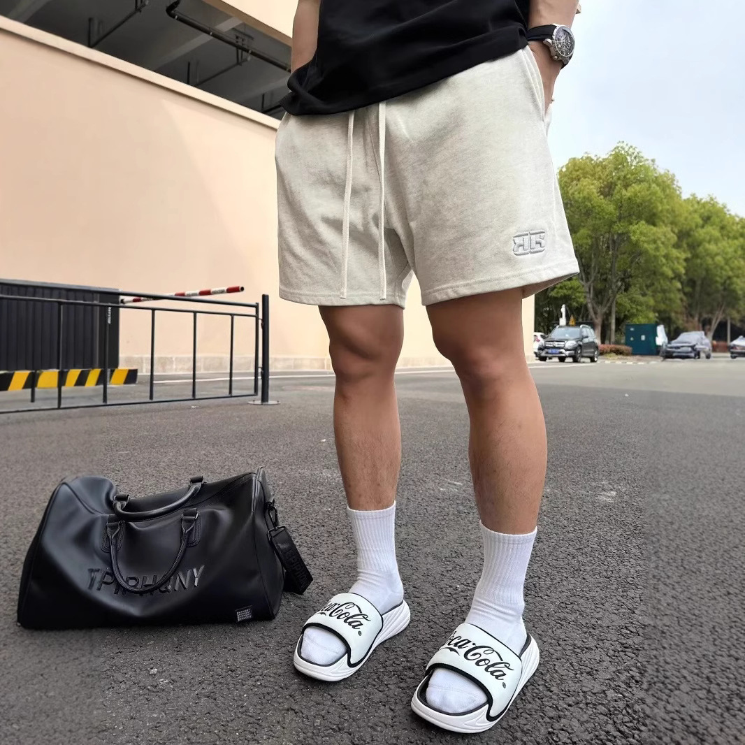 2025 New American Style Basic Embroidered Casual Quick-Drying Shorts for Men, Summer Outdoor Sports Five-Point Beach Pants