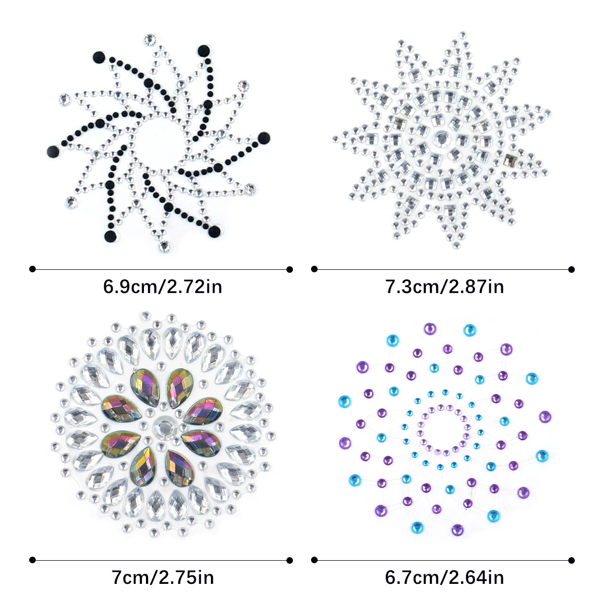 Diamond disposable nipple stickers, cute rotating self-adhesive windmill toy, new collection