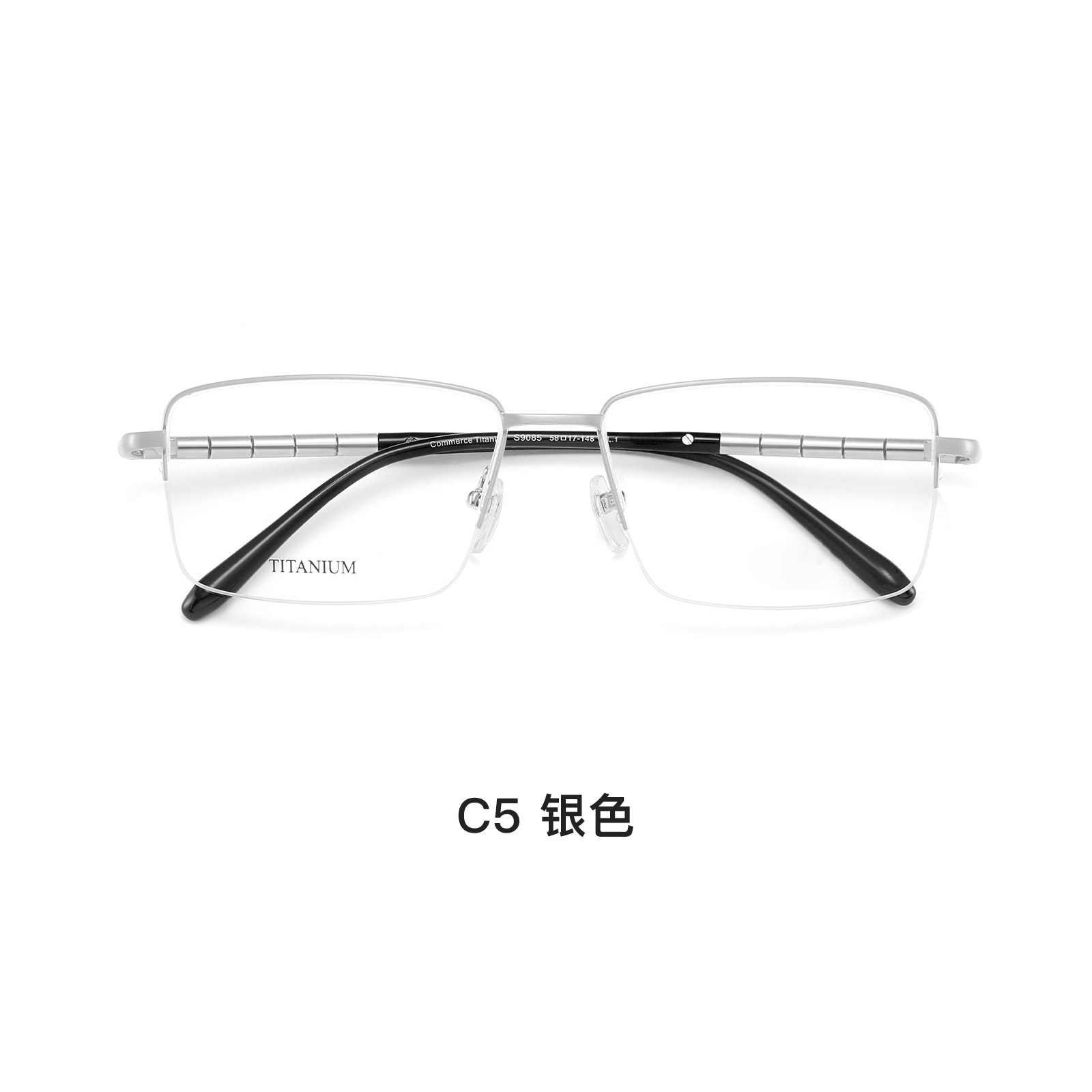 Lujo ligero de lujo de lujo de trabajo hombre puro titanio gafas de marco elástico gafas de titanio anti-deformación se puede asignar grados Danyang lote