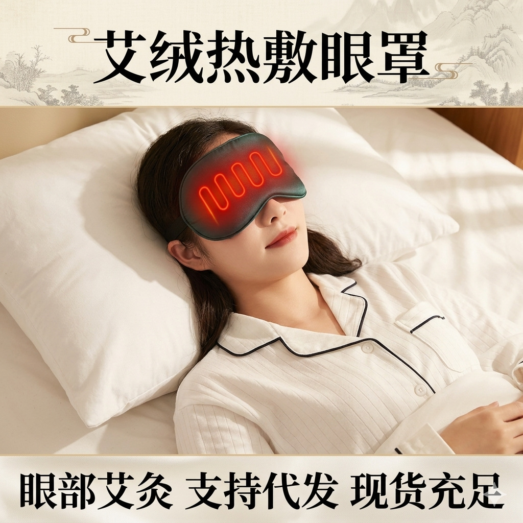 加热蒸汽眼罩护眼充电加热发热护眼睛罩热敷缓解眼疲劳睡眠遮光罩