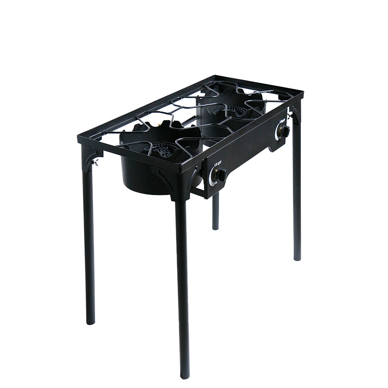 Fabricante al por mayor suministro directo de Europa y América campamento al aire libre doble cabeza horno de gas separado horno de gas portátil de hierro fundido