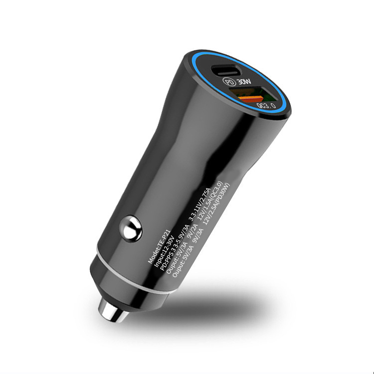 車の充電器車の充電器 30WPD 車の充電器 48 ワット新しい A + C 高速充電 QC3.0 フラッシュ充電タイプ C|undefined