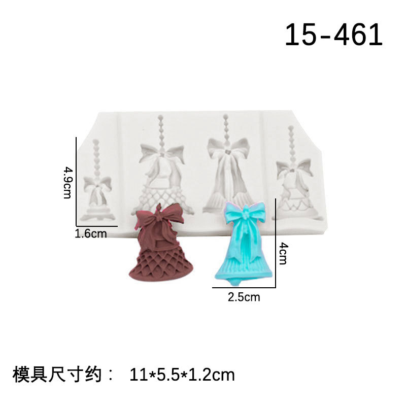 Navidad árbol de Navidad muñeco de nieve Bell vacaciones vestir aromaterapia yeso vela decoración molde de silicona en stock lot