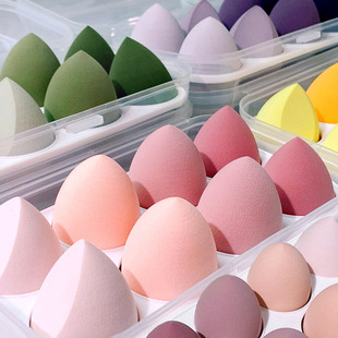Cross-border Egg Beauty Egg Soak in Water Dry and Wet Dual-use Makeup Egg suit Powder Puff Cross-border Foreign Trade Wholesale Makeup Egg
