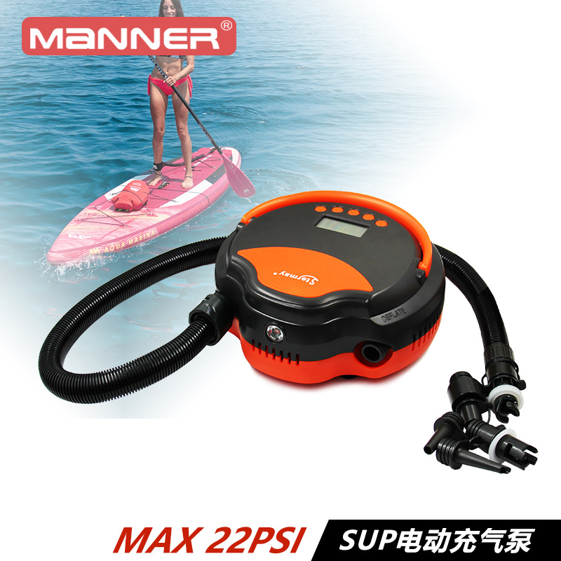SUP桨板电动充气泵车载12V冲浪板皮划艇冲锋舟充气帐篷打气泵高压