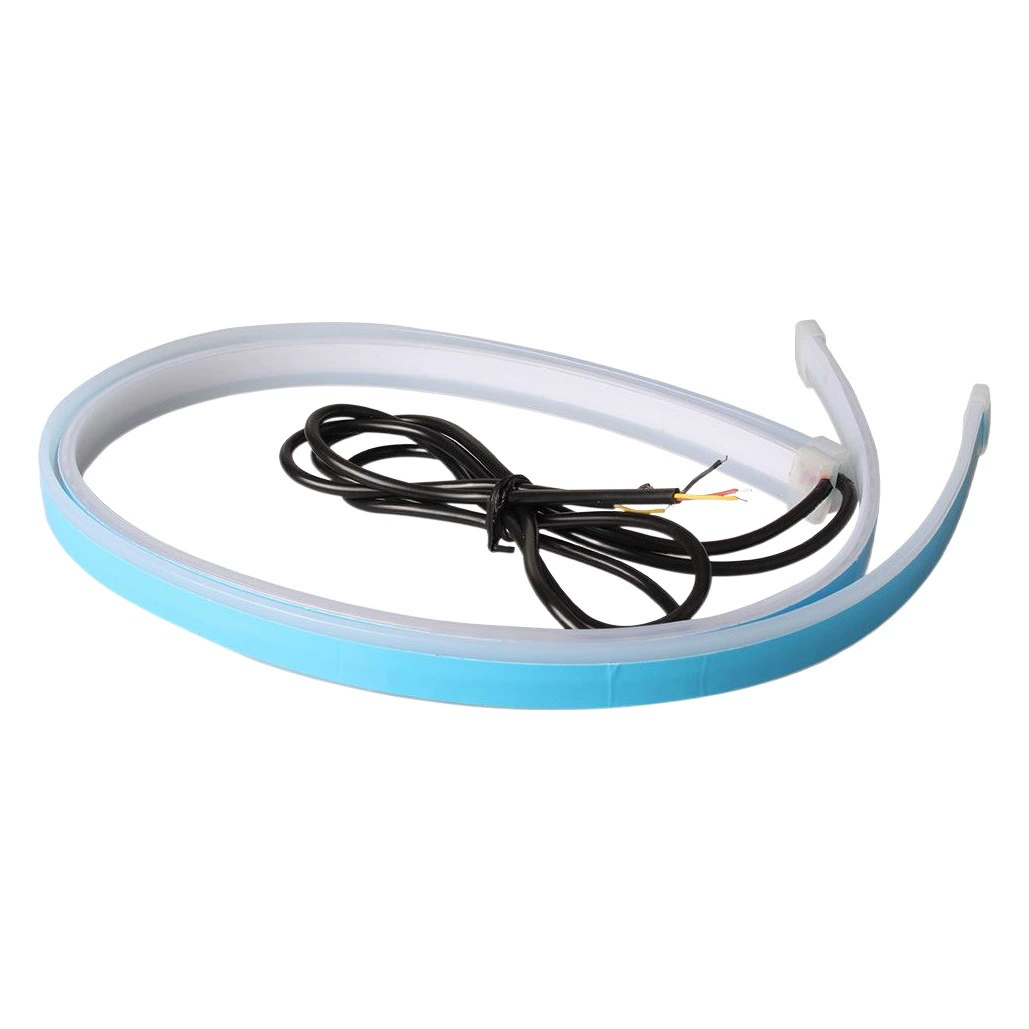 Автомобиль Светодиодный дневной с рулевым управлением водяная лампа двухцветная Растяжка поворотник ультратонкий световод тонкий световод белый желтый