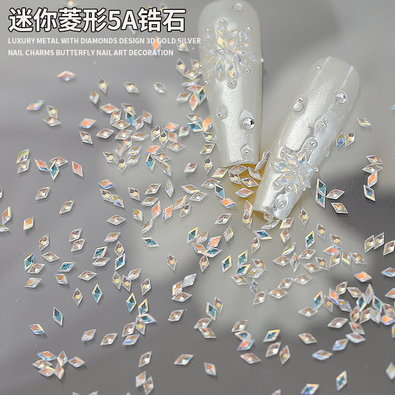 Mini Diamond Snowflake 5A Zircon Flat Bottom Nail Diamond Color Explosion Star Blank small size Diamond Nail Trinkets Mini Diamond Snowflake 5A Zircon Flat Bottom Nail Diamond Color Explosion Star Blank small size Diamond Nail Trinkets