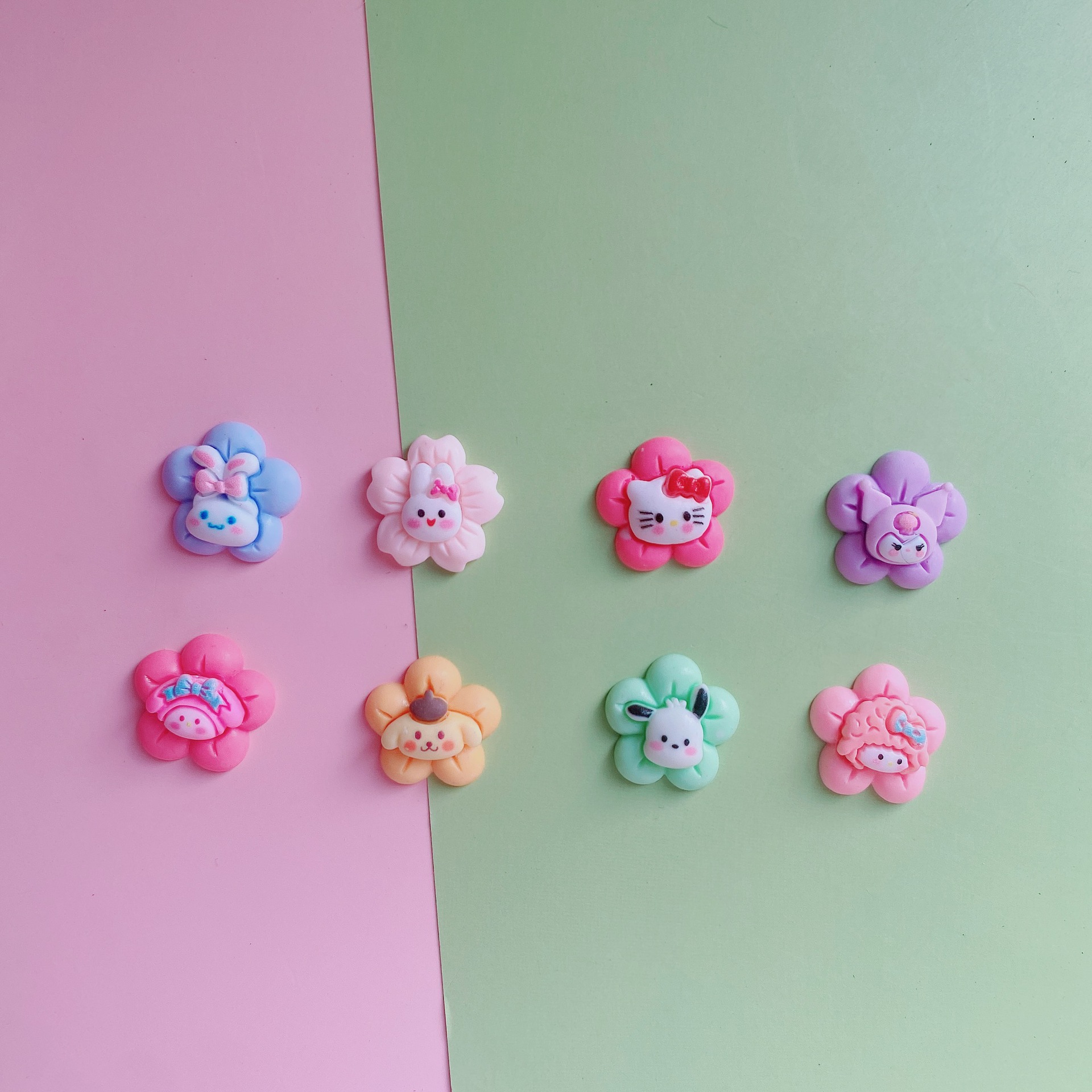 만화 강아지 꽃 벚꽃 토끼 수지 diy 액세서리 휴대 전화 케이스 diy 액세서리 헤어 액세서리 수제 재료 신발 버클 신발