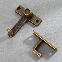 精茂-806新中式合金箱扣锁扣礼品盒仿古木盒锁扣搭扣青古铜