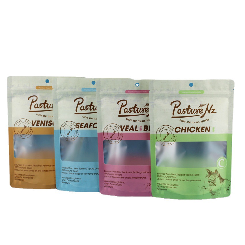 彩印开窗牛皮纸袋坚果食品包装袋平底八边封食品纸袋免费设计logo