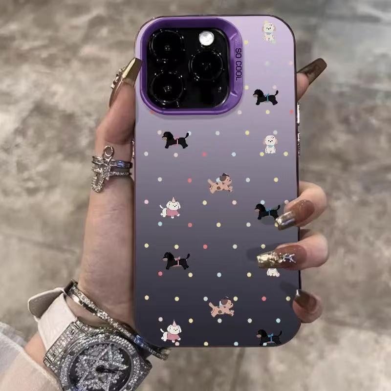Nuevo cachorro de lunares para iPhone 16 funda para teléfono móvil Apple 15promax/14 personalidad 13pro12 Japón y Corea