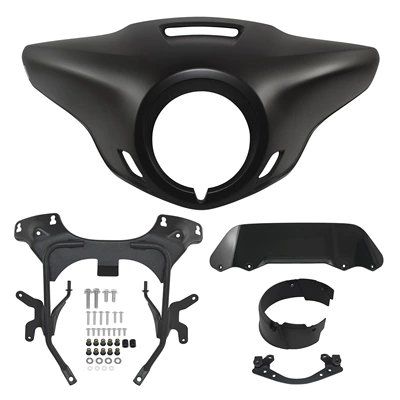Suitable for Honda CM1100 Rebel CMX1100 modified pig hood spoiler hood headlight shade windshield (Motorcycle front windshield) - matt-black-headlight-shade-smoked-black-windshield