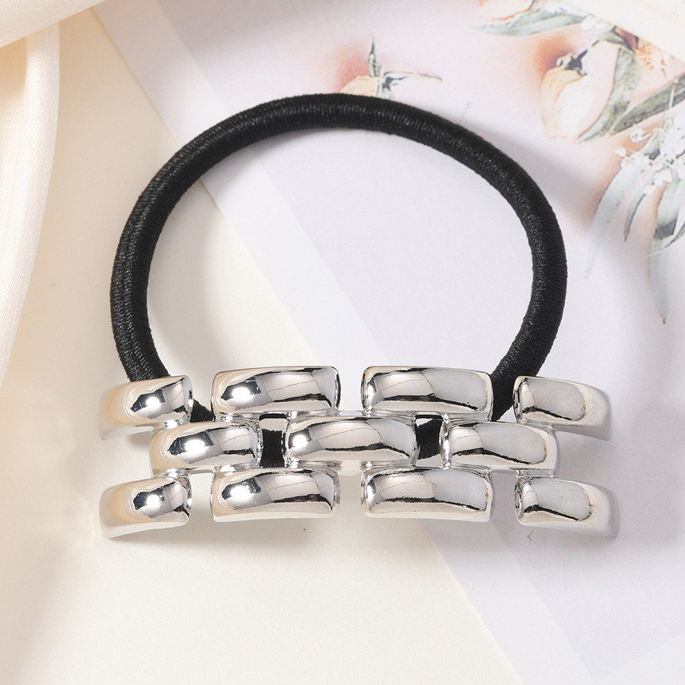 Cuerda para el cabello de metal de viento frío minimalista, anillo para el cabello de aleación, nuevo estilo coreano, coleta de caballo de alta calidad, corbata para el cabello, corbata para el cabello, corbata para el cabello