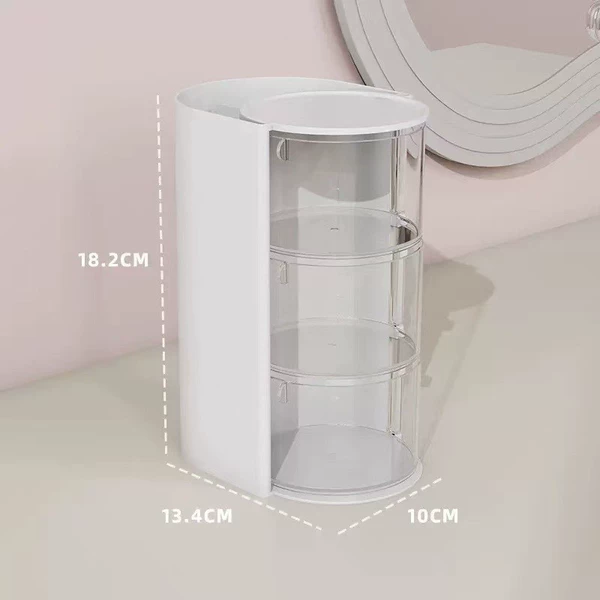 Cosmetics storage box three layers [white]