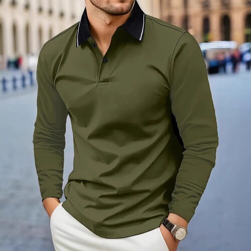 Men's Long-Sleeve Business Casual Breathable Moisture-Wicking Commute Daily Top - New Autumn Collection