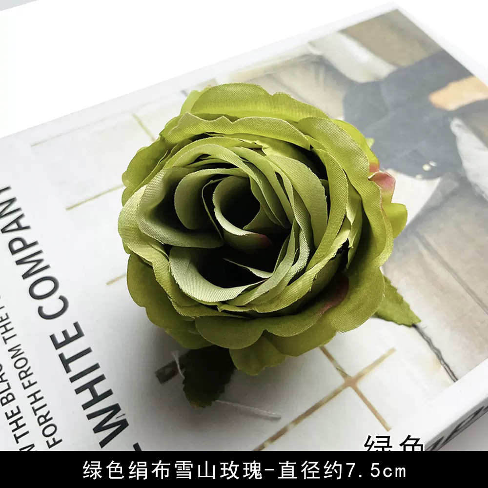 Simulación verde flor al por mayor flor falsa hecha a mano material pinza de flores accesorios de tocado de flor pequeña decoración del salón de bodas