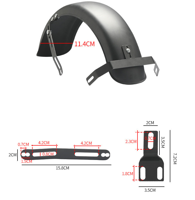 New national standard electric vehicle stainless steel rear mudguard, rust-resistant, durable, thickened, waterproof, wheel modification accessories