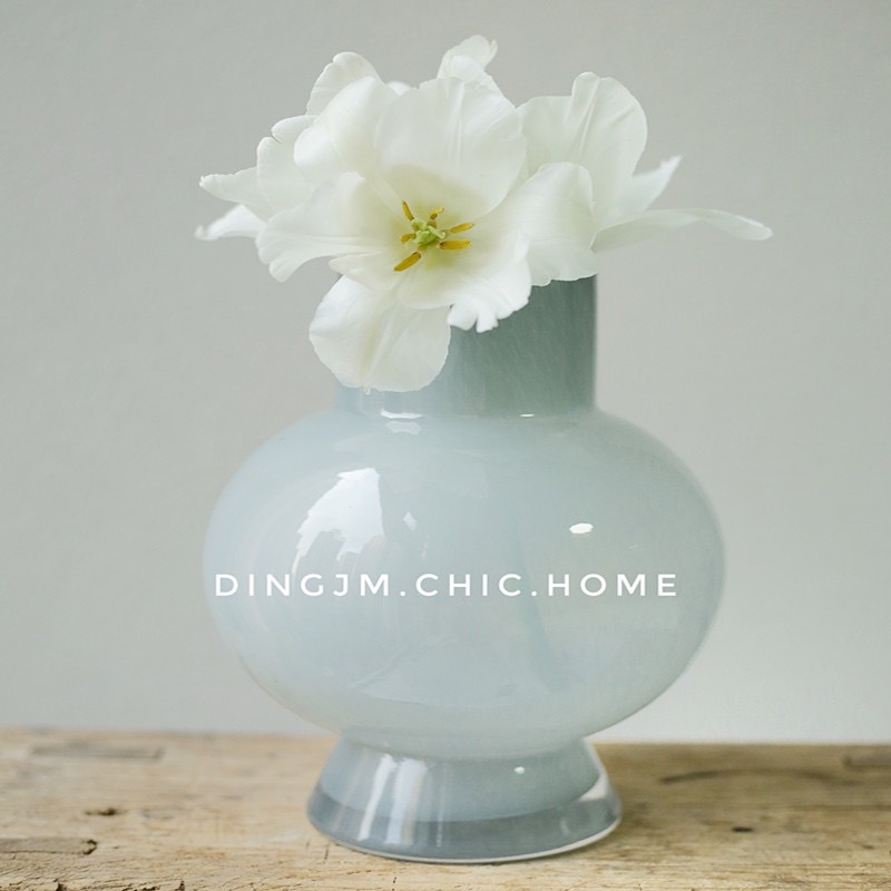 European medieval Fenton high-value glass vase wholesale living room decoration flower arrangement ins ornament vase high-end