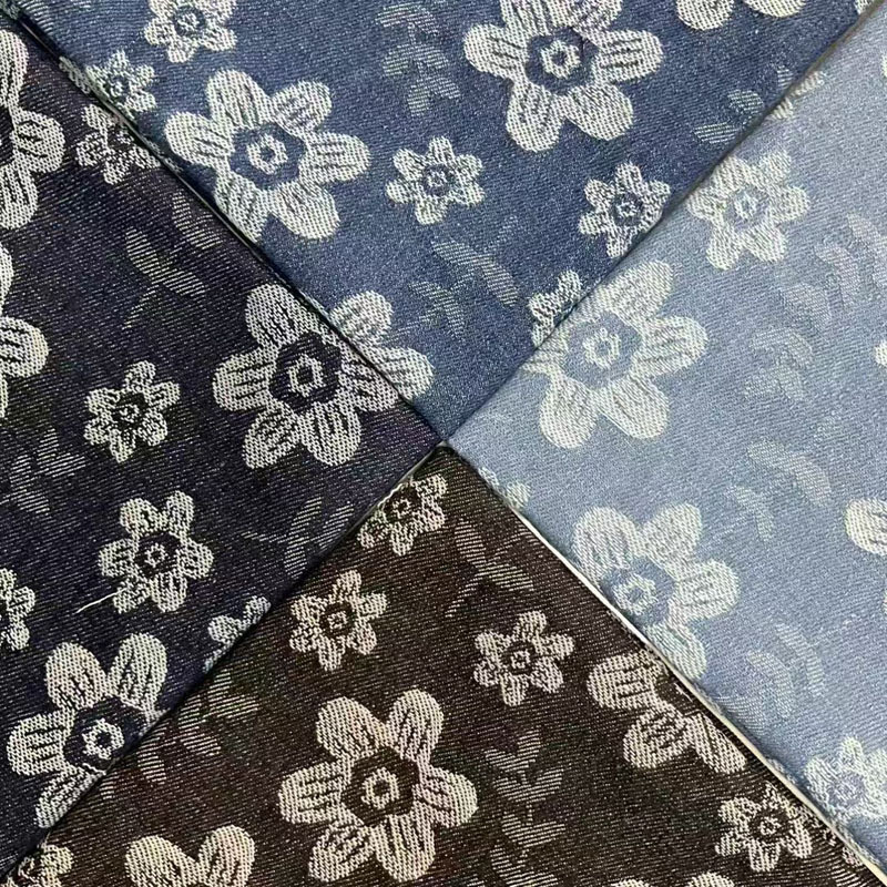 10 Pieces of Sun Flower Denim Washed Jacquard Fabric Pants Skirts Men's and Women's Jackets Clothing Bags DIY Fabric 10 Pieces of Sun Flower Denim Washed Jacquard Fabric Pants Skirts Men's and Women's Jackets Clothing Bags DIY Fabric