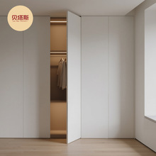 爱格福人全屋极简设计衣柜定制别墅卧室床尾柜2.7米一门到顶衣橱
