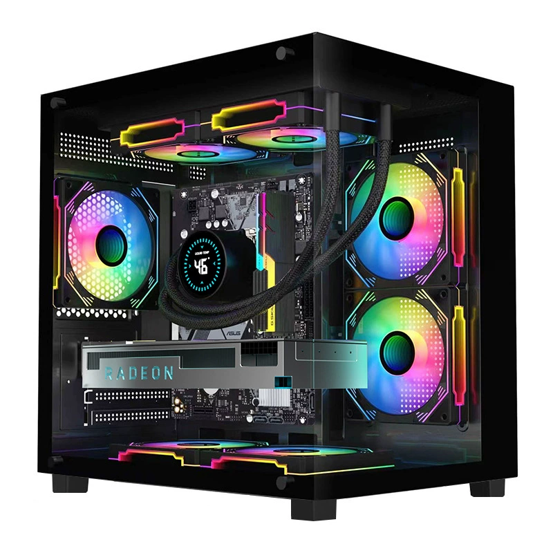 AY No Column Sea View Room MINI компьютерный корпус настольное стекло прозрачная материнская плата mATX 240 с водяным охлаждением белый