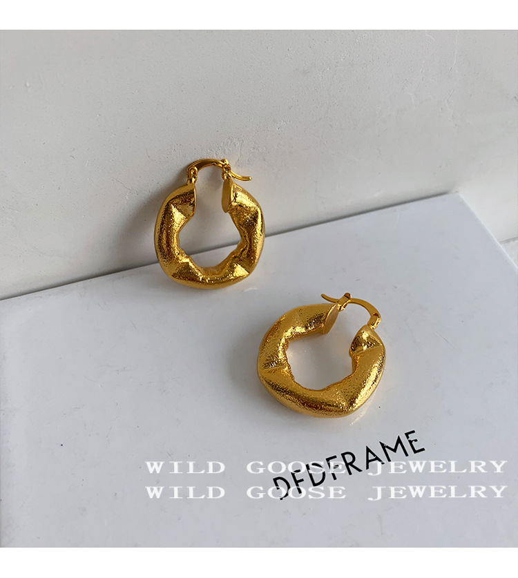 Retro Geometric Brass Plating Earrings 1 Pair display picture 5