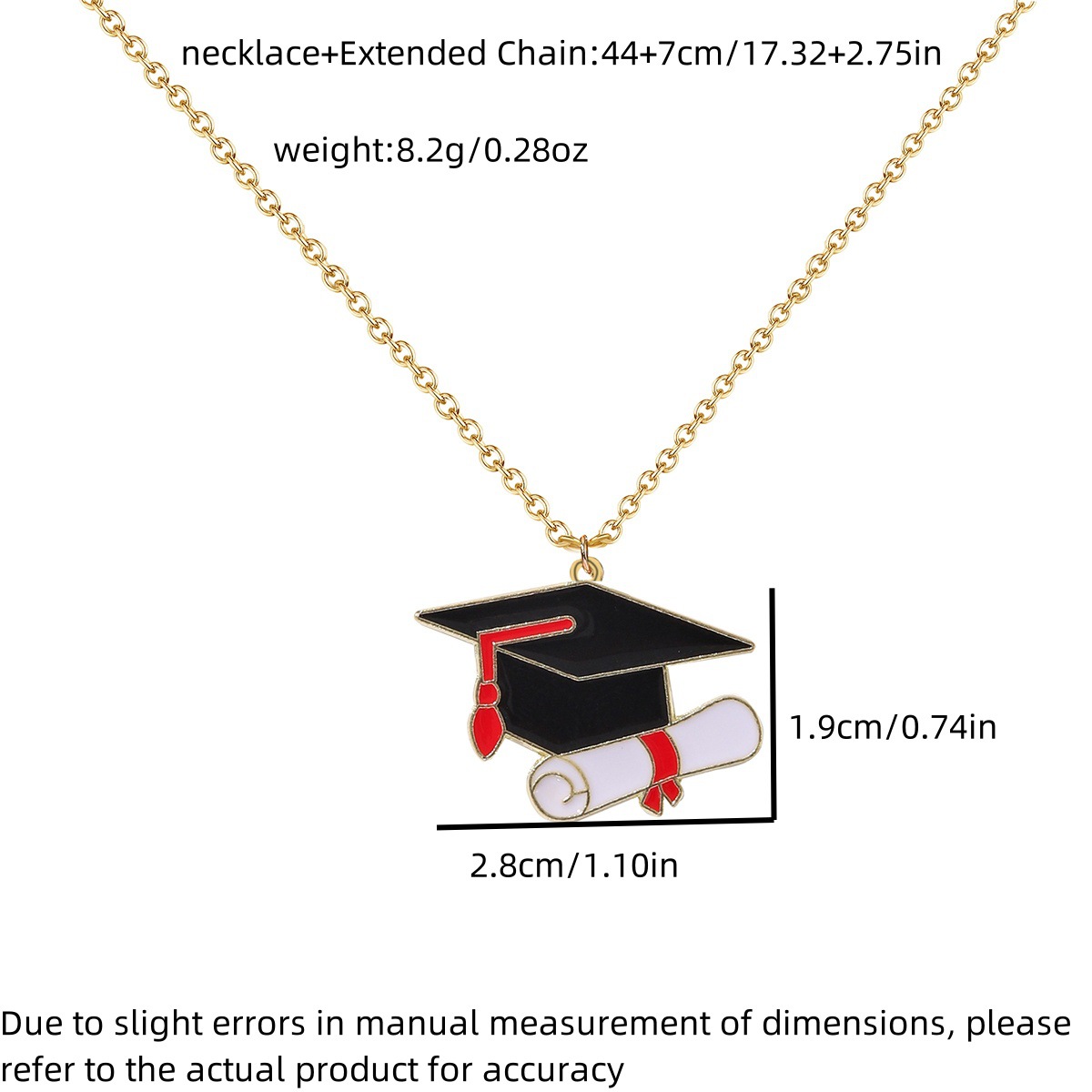 14g Weight Alloy Pendant Material Pendant Necklace Classification Alloy Chain Material cable chain Chain Type 1 Piece Quantity School, Graduation Occasion Alloy Material Doctoral cap, Student Clothes Pattern All Seasons Season Women's Gender Enamel, Plating Design Modern Style Style Modern Style Doctoral Cap Student Clothes Alloy Cable Chain Pendant Necklaces Wholesale 8
