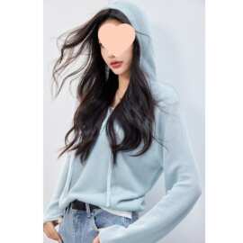 ◆有◆2026春海盐奶糖假两件连帽针织衫女毛衣内搭早秋衣纯色