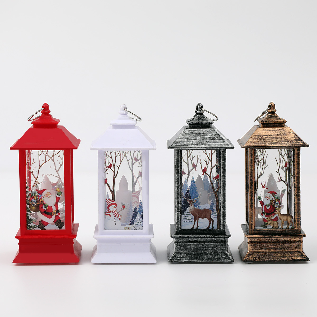 Navidad transfronteriza LED vela electrónica simulación vela de escritorio retro portátil luz de noche decoración luz de viento