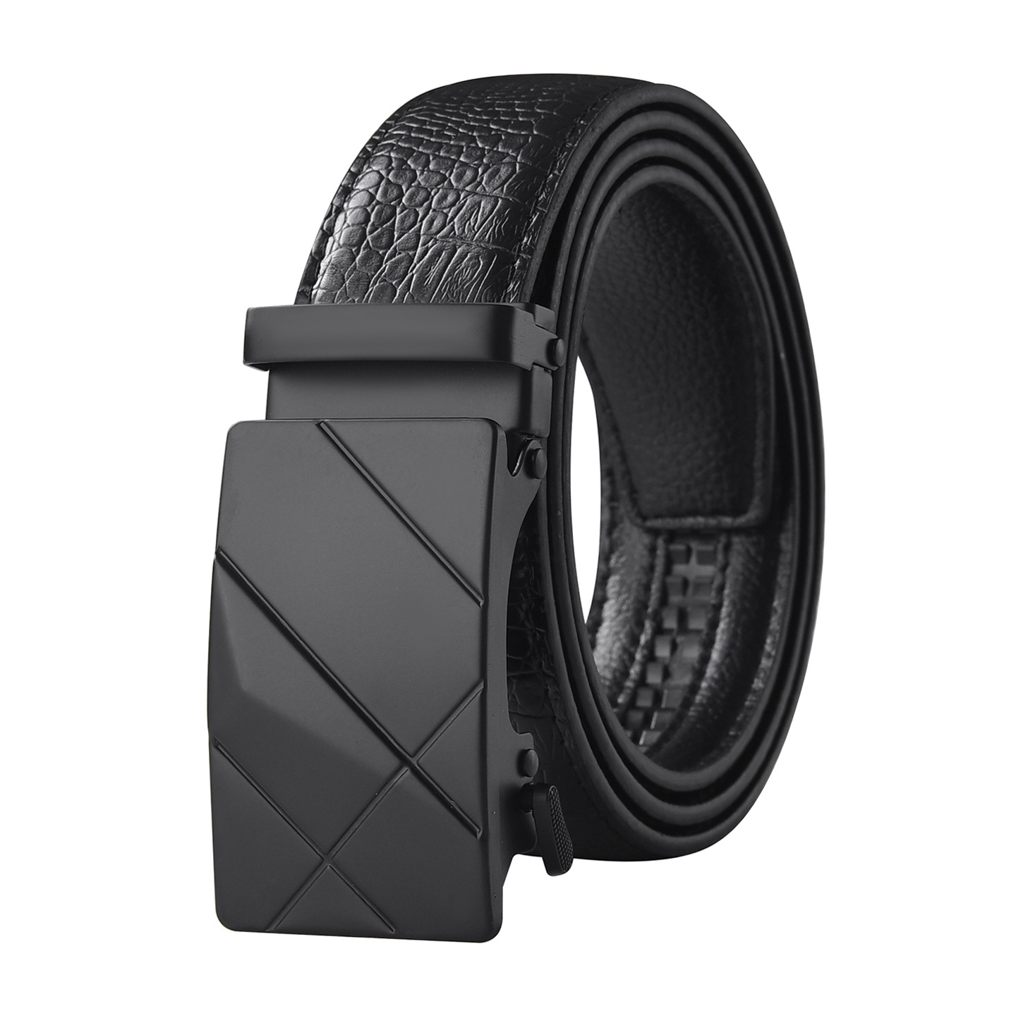 Cinturón negro de tres líneas inclinadas