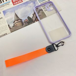 New retractable universal mobile phone lanyard White gasket perforated mobile phone anti-lost card mobile phone case webbing connection piece