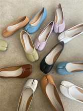 安娜同款2021春夏新款韩国超chic个性分趾猪蹄鞋超软芭蕾舞鞋单鞋