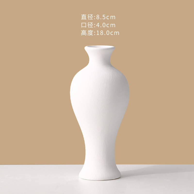 Jarrón de cerámica en blanco simple bricolaje blanco embrión bajo vidriado pintura de color sin yeso pintura de la mano de los niños de cerámica en blanco liso envío gratuito