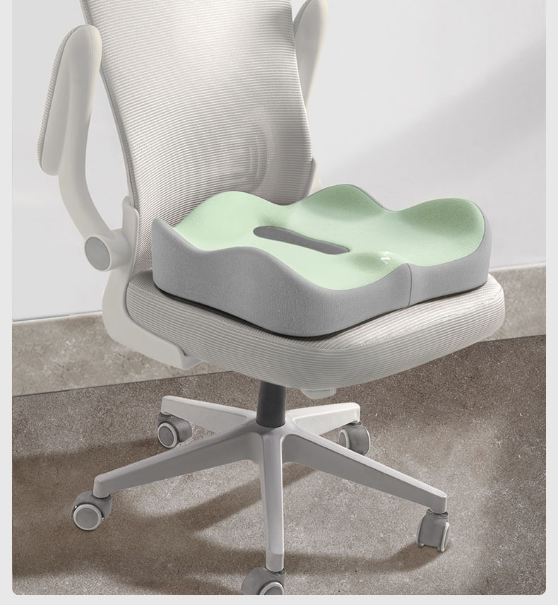 Cross-Border Wholesale Cushion, Memory Foam Cushion, Long-Term Sitting, Not Tired, Backrest Integrated Cushion, Breathable Butt Cushion, Lumbar Support Set