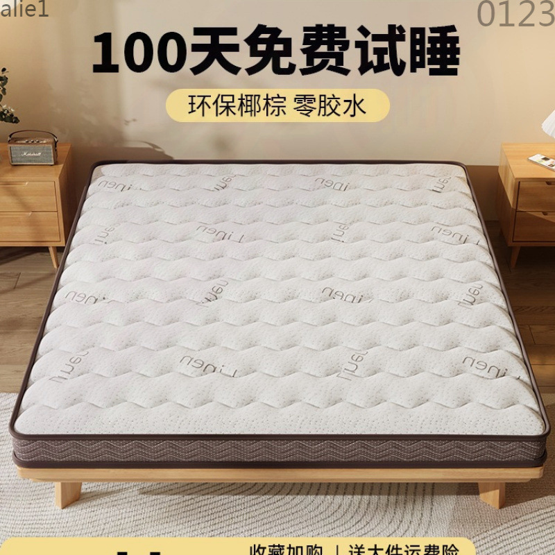 Natural Coconut Palm Mattress Hard Cushion Home Bedroom Hard Palm Waist and Spine Protection Centimeter Mattress for Rent